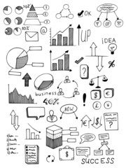 Naklejka premium business plan vector set