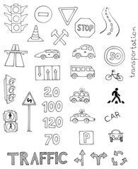 traffic rules vector set