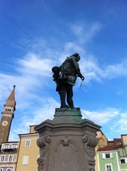 Giuseppe Tartini statue in Piran, Slovenia