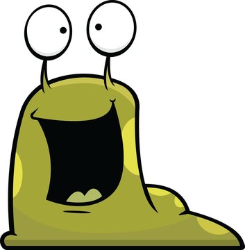 Cartoon Slug Happy Stock Vector | Adobe Stock