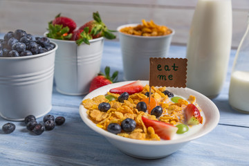 Healthy breakfast ready to eat