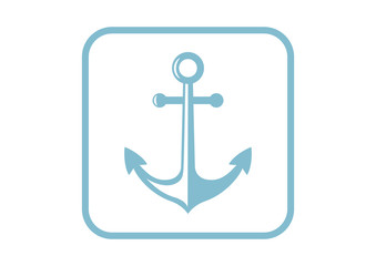 Anchor vector icon on white background