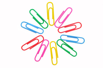 Colorful paper clips
