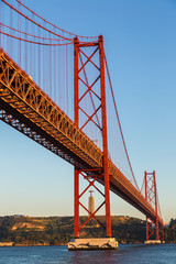 Rail bridge  in Lisbon, Portugal.