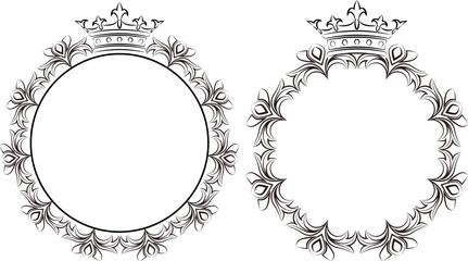 vintage borders with crown