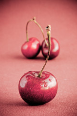 Still life with cherries
