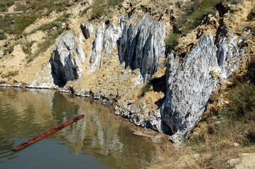 Lake in an abandoned salt mine