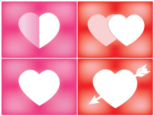 Valentine's day background set