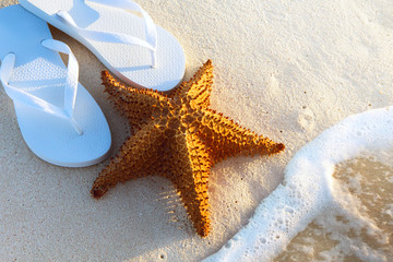 Art Summer holidays on a tropical beach