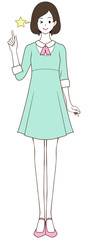 女性　ポイント　ウインク