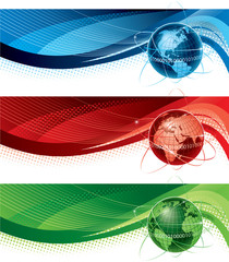 Globe banners