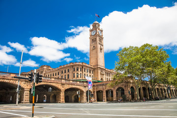 Fototapeta na wymiar Sydney central railway statio clock tower, Australia