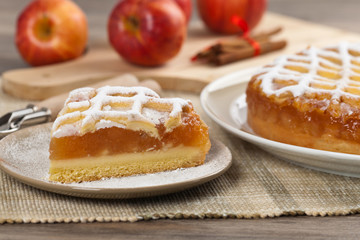 Apple Pie. Selective focus.