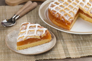 Apple Pie. Selective focus.