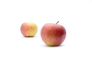 Apples on white background
