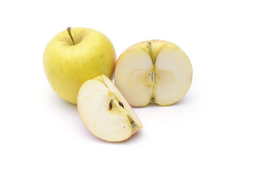 Apples on white background
