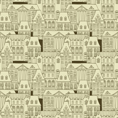 City seamless pattern