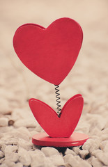 Fototapeta premium Heart of love in Valentine's day on stone.