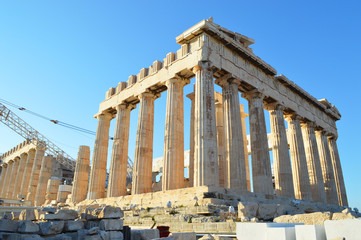 Parthenon of the athens acropolis