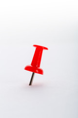 Red pushpin closeup