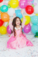 Fototapeta na wymiar Carnival color baloon princess