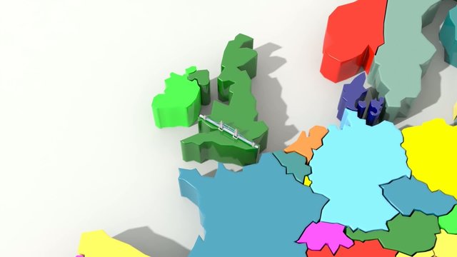 Animazione 3D Europa con Tower Bridge