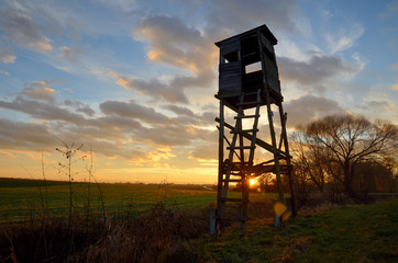Hunting pulpit at sunset © Artur Henryk