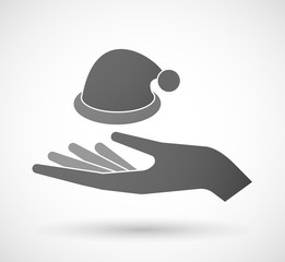 Hand giving a Santa hat