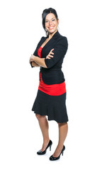 Fototapeta premium one beautiful smiling caucasian business woman portrait in