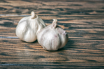 Garlic on the table