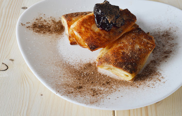 Pancakes with Jam and cinnamon
