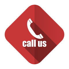 call us flat icon phone sign