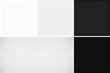 Vector set of dotted texture