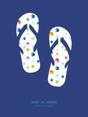 Vector abstract hanging jewels striped flip flops silhouettes