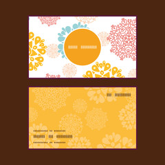 Vector abstract decorative circles stars vertical round frame