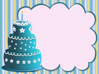 blue birthday cake