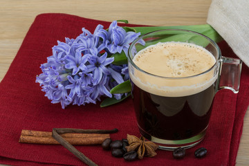 Coffee with flower