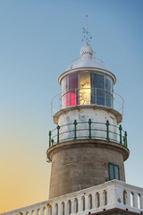 Lighted lighthouse lamp