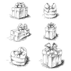 Gift boxes sketch