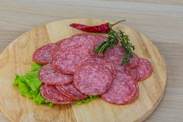 Sliced salami