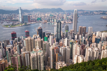 Fototapeta premium hong Kong skyline from The Peak
