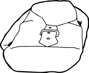 Outline of Closed Backpack