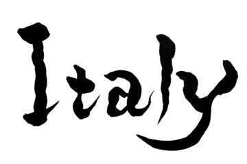 Obraz premium 筆文字 イタリア