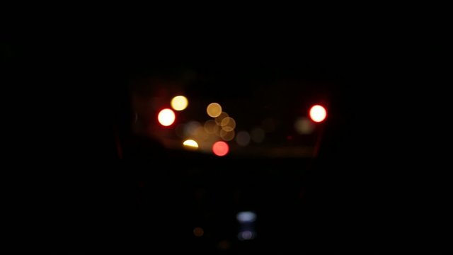 Nacht im Auto Stadt