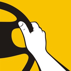 Hand on the wheel