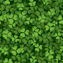 Clover leaves background - seamless