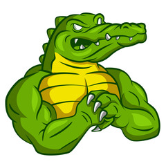 Naklejka premium Crocodile Strong Mascot