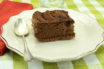 part de gâteau au chocolat