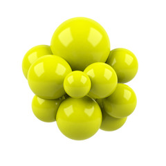 Molecule.3d illustration.