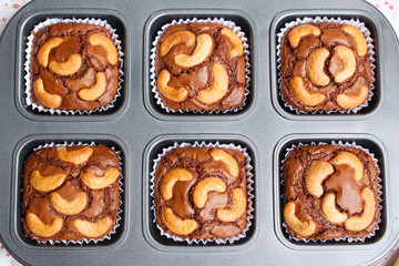 Homemade delicious brownie.